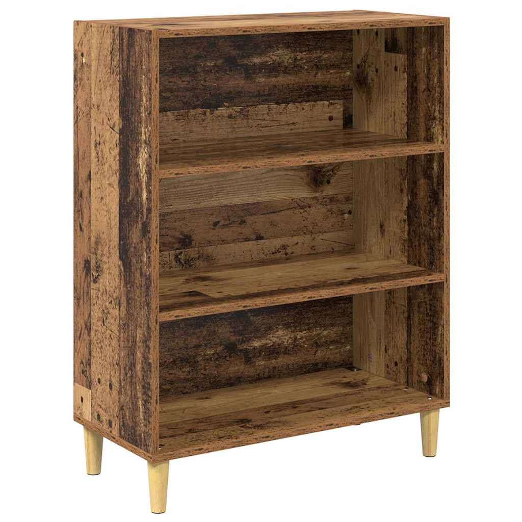 Highboard Reclaimed Wood 69.5 x 34 x 180 cm Engineered Wood and Glass
