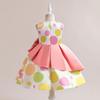 Girls Polka Dot Pleated Dresses Party Princess Dress Girl Sleeveless Clothes Kids Birthday Wedding Formal Costumes Children Wear