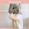 Trendy Summer Canvas Tote Bag With Colorful Stripes Large Capacity For Women