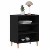 Sideboard in Black Oak Look 57 x 35 x 70 cm Engineered Wood