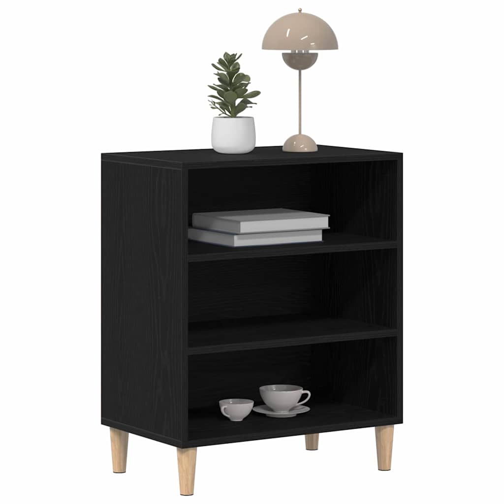 Sideboard in Black Oak Look 57 x 35 x 70 cm Engineered Wood