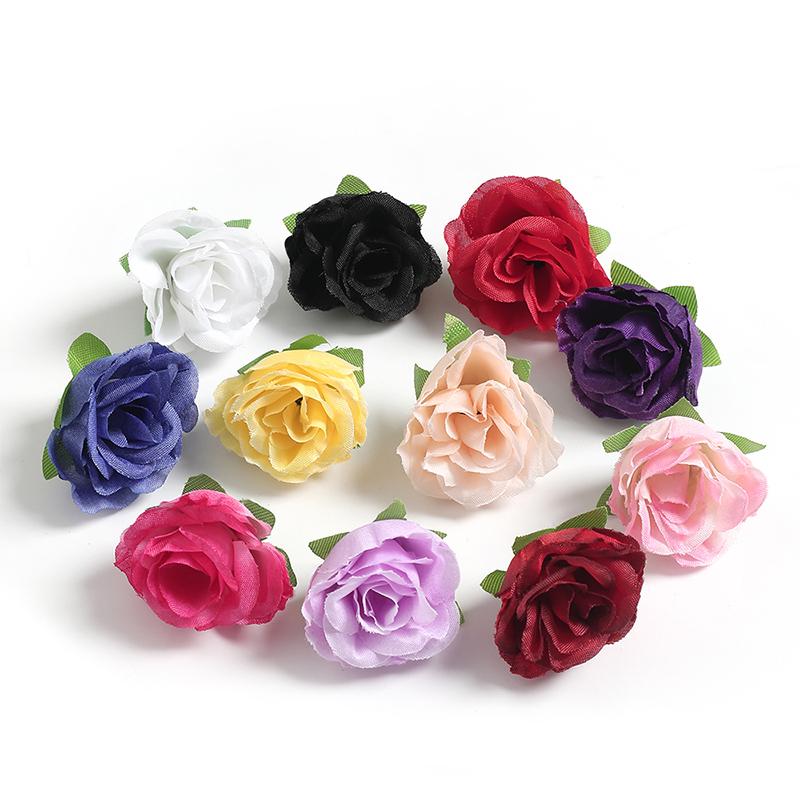 

5/10/20Pcs 3.5cm Red Silk Rose Artificial Flower Head for Wedding Home Room Decoration DIY Bridal Hair Accessories Fake Flowers 5Pcs