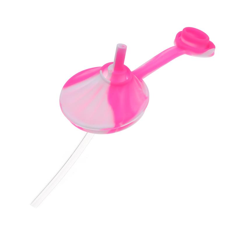 

{MX} 1/4Pcs Soda Can Cover With Straw Creative Silicone Sealed Beverage Can Cover For Canned Beverage Reusable Cup Tank Cover розовый