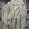 1String, White Natural Freshwater Pearls, Handcrafted Rondelle Pearl Beads for Jewelry Making DIY Crafts (Beads 3-3.5mm, Length 36cm)