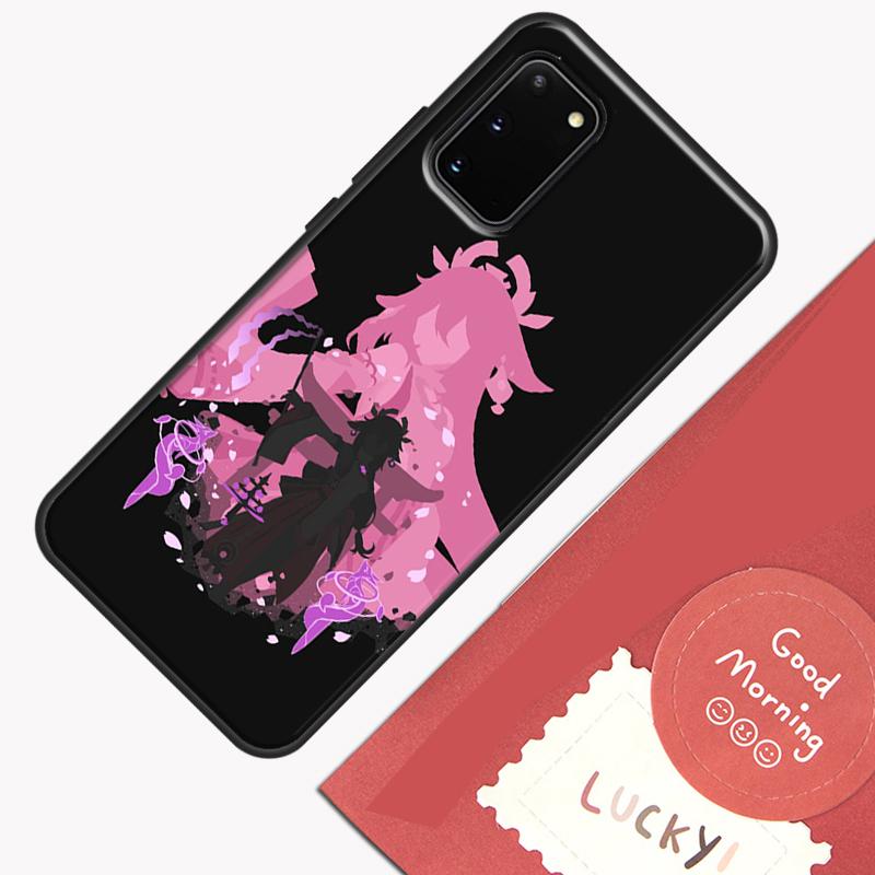 Yae Miko Genshin Impact Phone Case For Samsung Galaxy S25 S26 Ultra S20 S21 S22 S23 S24 Plus S9 S10 S25 FE Cover Shell