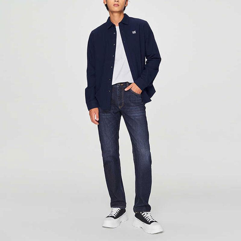 Lee Jeans Men's Dark Blue Thickened Straight Fit Pants LMB100726101292-A