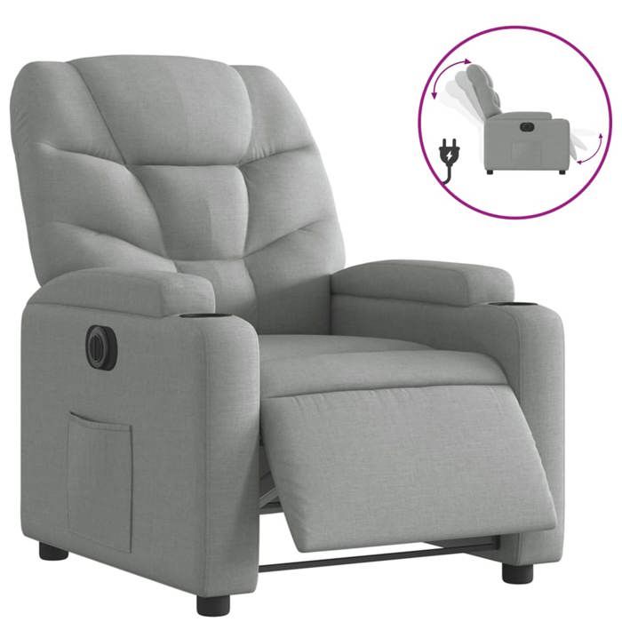 VidaXL Electric Recliner, Relaxation Chair with Adjustable Backrest and Footrest, Living Room Seat, Modern, 3204572