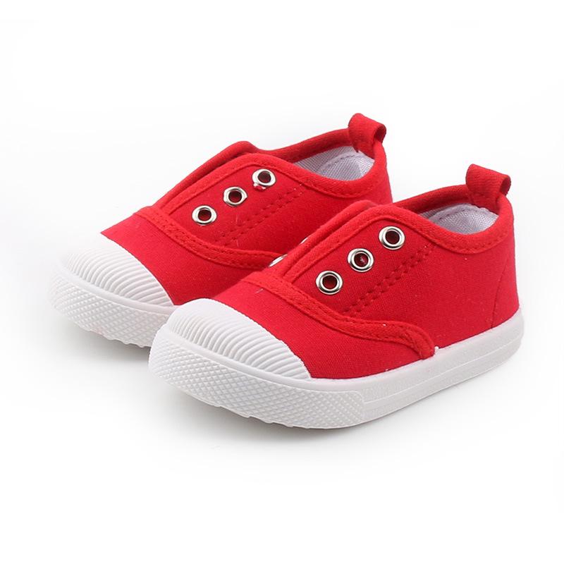 

Классические детские парусиновые туфли Zapatillas, спортивная обувь для мальчиков на весну и осень, удобные теннисные туфли с мягкой подошвой, повседневная детская обувь для девочек 21 insole13cm красный