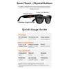 MT3 Smart Glasses 8MP HD Camera Video Recording AI Translation Voice Assistant TR90 Ultralight Bluetooth Call Music Smart Eyewear USB Charging Unisex