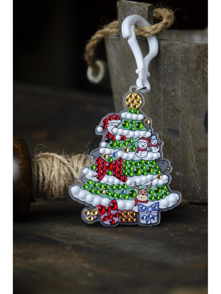 Christmas Gift DIY Diamond Painting Keychain Pendants - Handmade Acrylic Dot Stick-ons