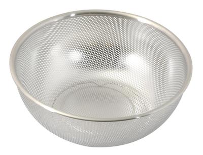 Pearl Metal Perforated Colander, 27cm, with Feet, Stainless Steel, Basis Line HC-429