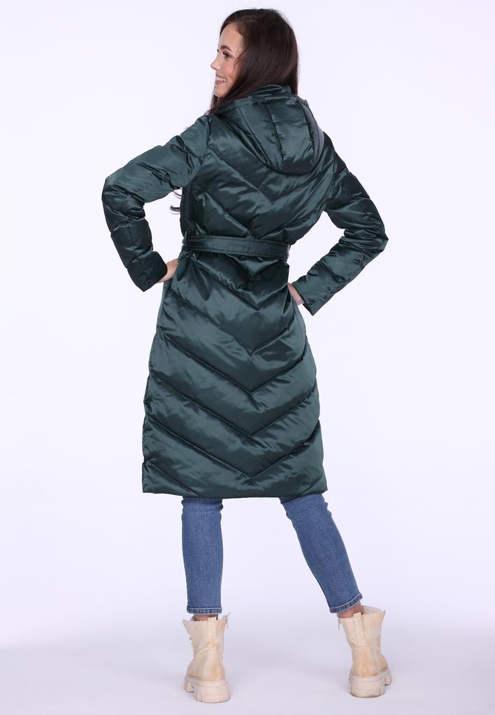 WOMEN' LONG TIE DOWN COAT