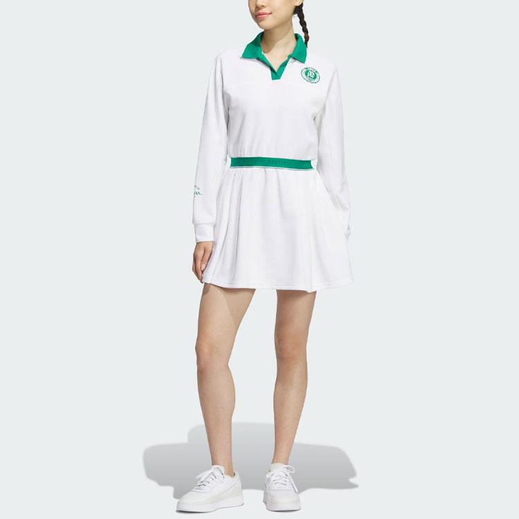Adidas Verbiage Long Sleeve Dress Women Dress White JE3623