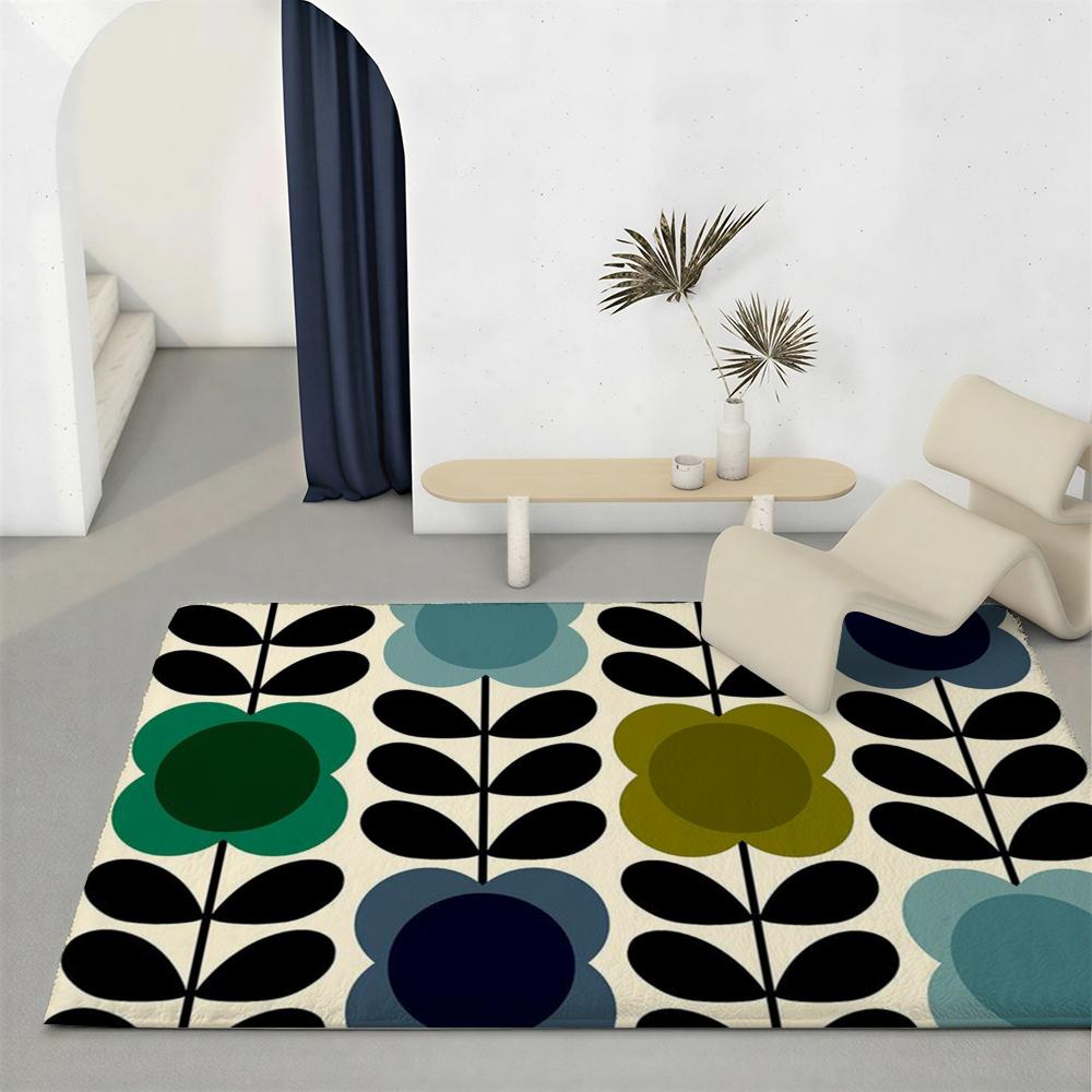 Designer O-Orla KielyS Floor Mat Eco-Friendly Flannel Doormat Non-Slip Odorless Soft Short Plush Indoor Floor Rug