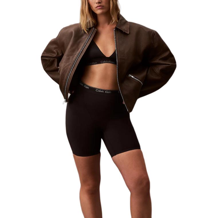 Calvin Klein Letter Waistband Comfortable High Waist Soft Shaping Pants Women Pants LV00QF8324-UB1