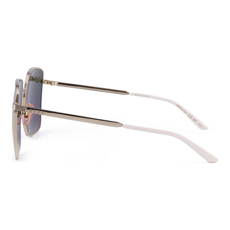 Gucci Metal Large Frame Laser Personality GG Print Sunglasses Square Unisex Sunglasses GG0802S-004