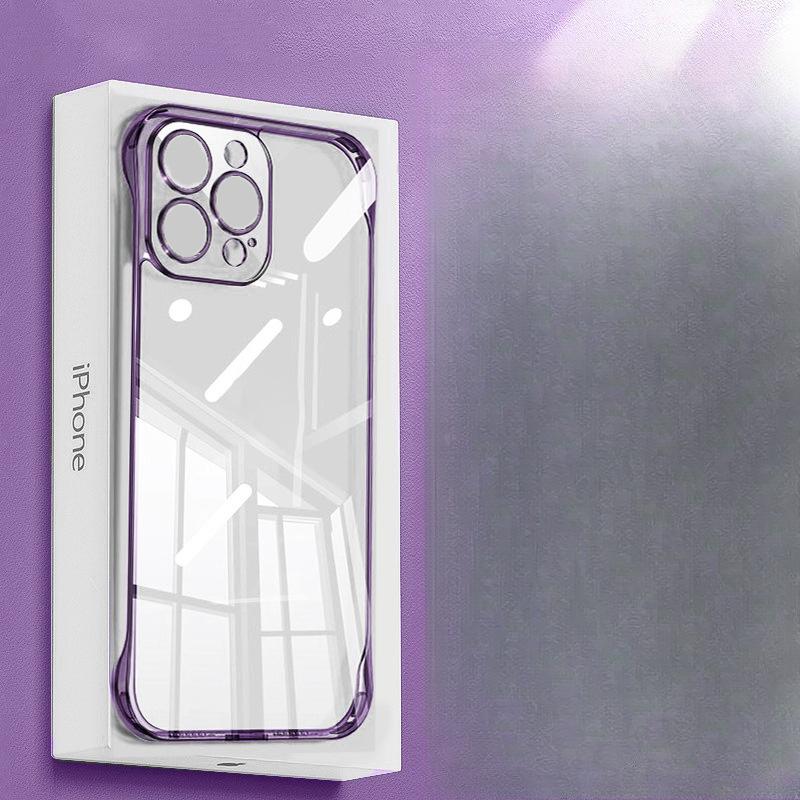 Suitable for Apple 14promax Phone Case, IPhone13 Anti-drop 11 Simple 12 Transparent Semi-enclosed Protective Case