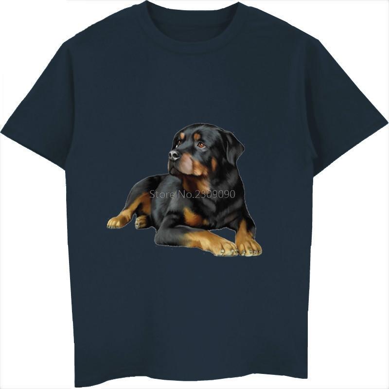 Hot Sell Rottweiler Dog Fashion T-shirt Men's Short Sleeve O-neck Cotton T Shirt Unisex Tees Tops Hip Hop Streetwear