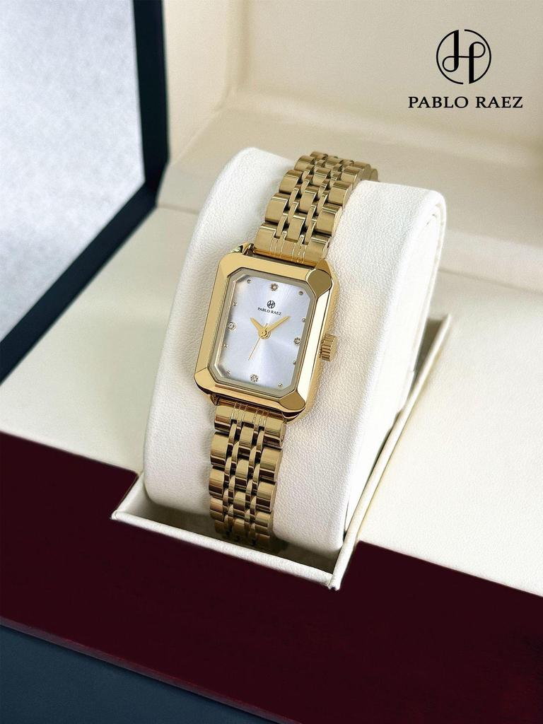 New Luxury Women's Rhinestone Waterproof Quartz Watch with Steel Band