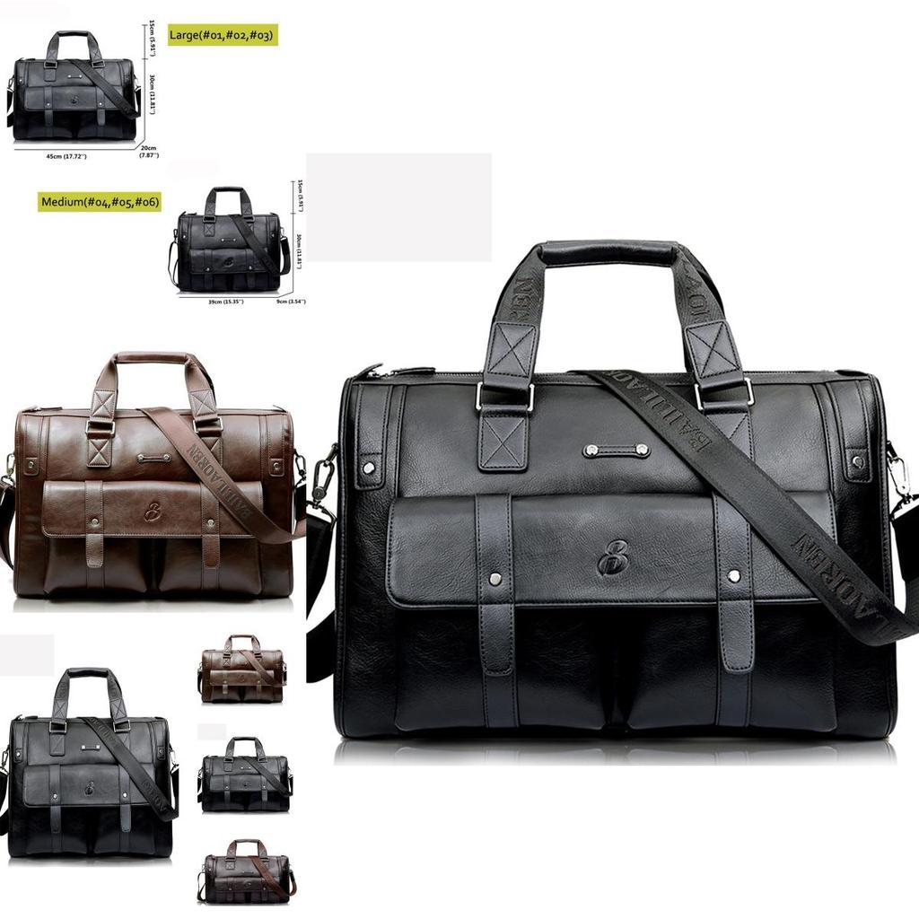 Elegant Men Business Laptop Bag With Large Capacity For Work And Travel In Leather
