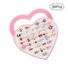 36pcs/set Korean Style Alloy Cartoon Children Ring