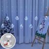 LED Christmas Wish Ball Curtain Lights - Snowman & Tree Festival Decor