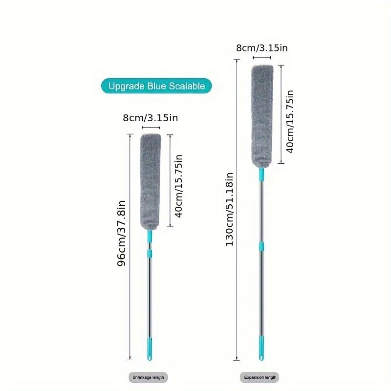 1set, Microfiber Dusting Brush with Extension Rod, Washable Extendable Dust Duster, Retractable Crevice Dust Cleaner