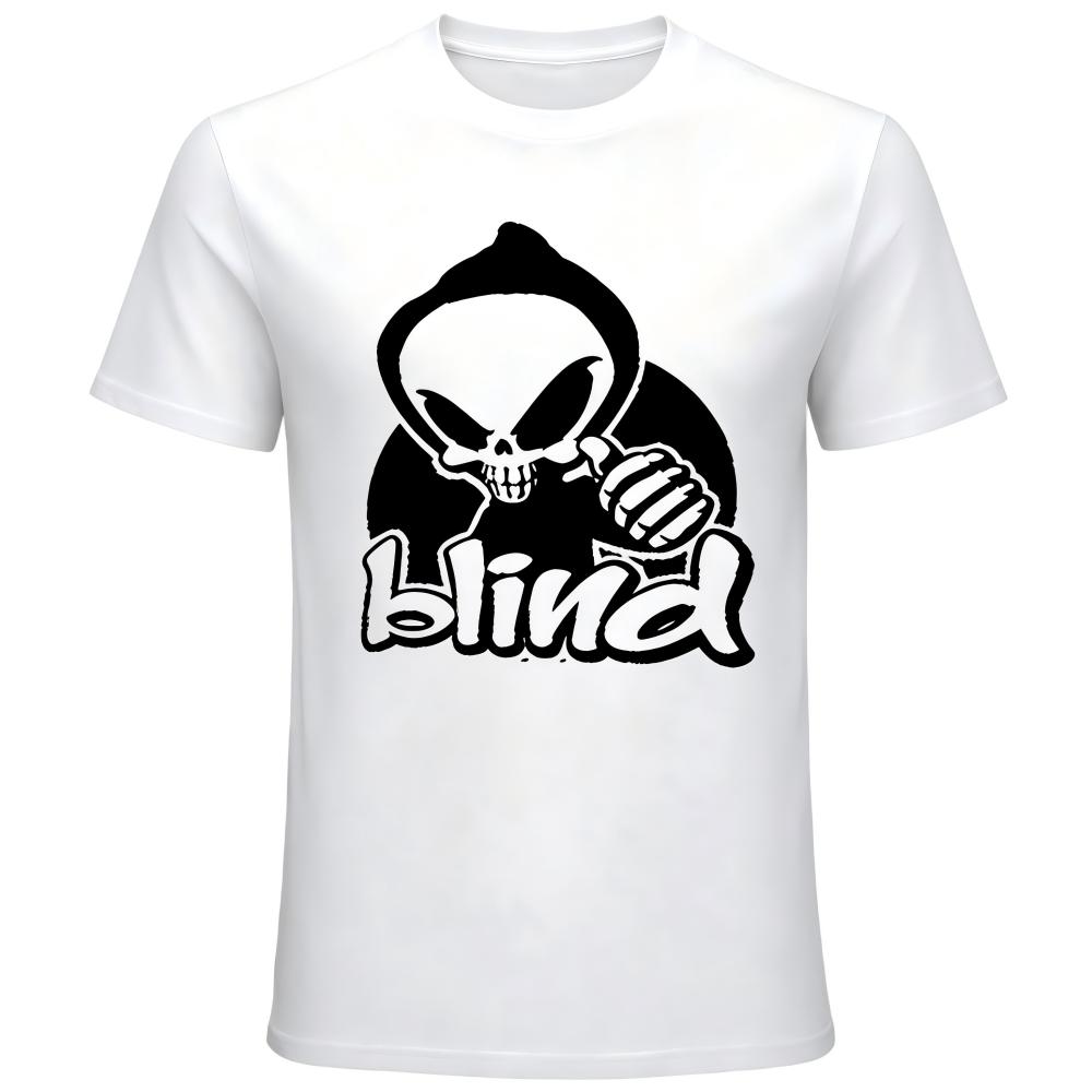 Blind Skull Alien Monster Graphic T-Shirt