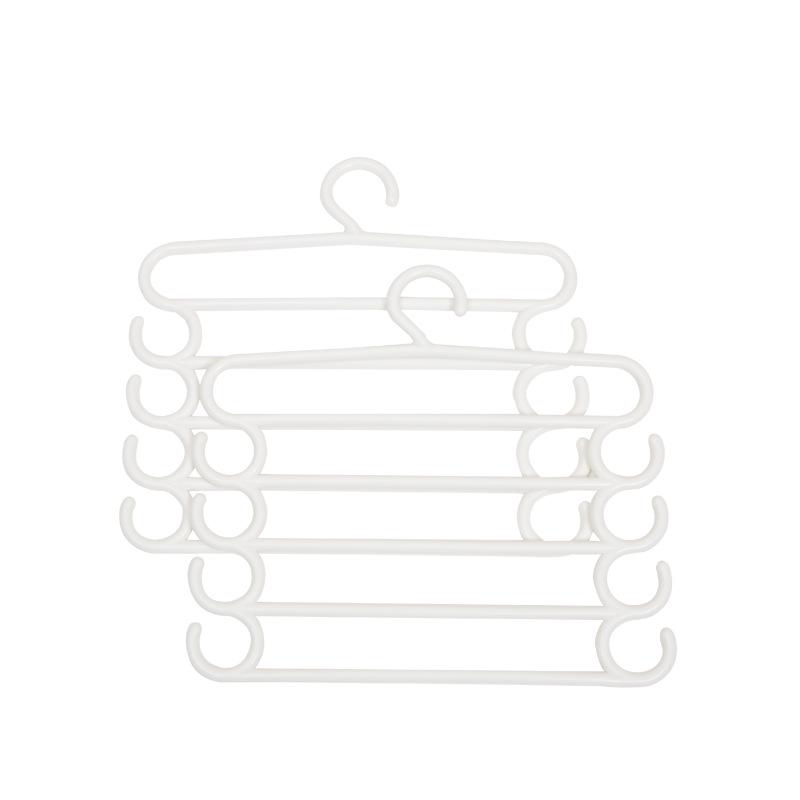 Multilayer Pants & Clothes Hanger Rack with Clips | Space-Saving Wardrobe Organizer