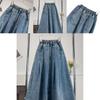 Denim A Line Skirt For Plus Size Women With Button Details For Fall 2025