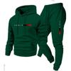 2025 Men's Pullover Hoodie and Jogger Set with Printed Logo