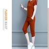 Women's Summer 2025 Cotton Sport Suit: Loose Short Sleeve Top & Cropped Pants Two-Piece Set
