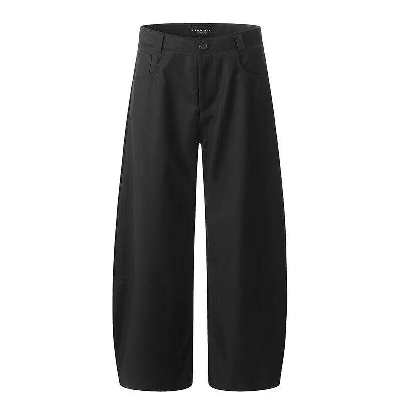 Unisex High-end Loose Straight-leg Scimitar Trousers - Spring Trendy, Floor-length Casual Pants