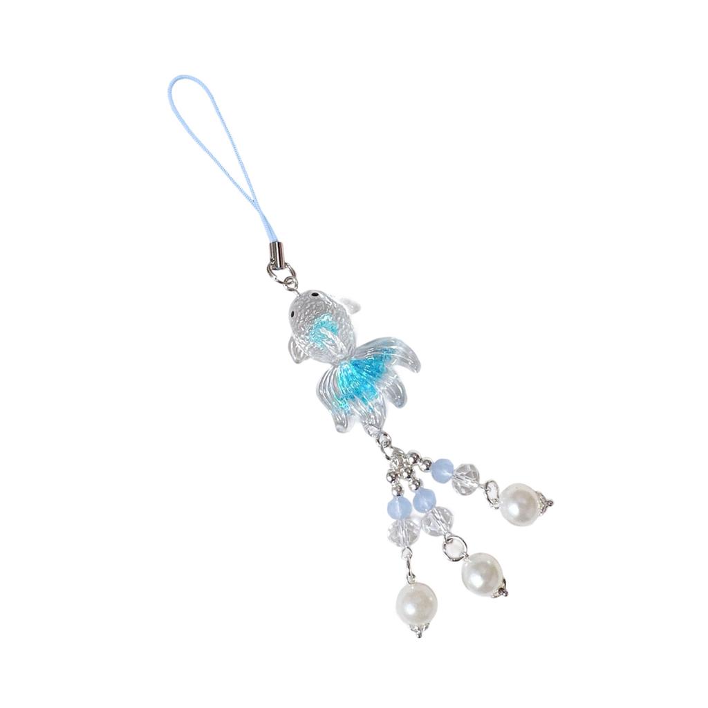 Glow In The Dark Koi Fish Phone Charm Keychain Lucky Charm Phone Chain Lanyard for Night Event DIY Accessories