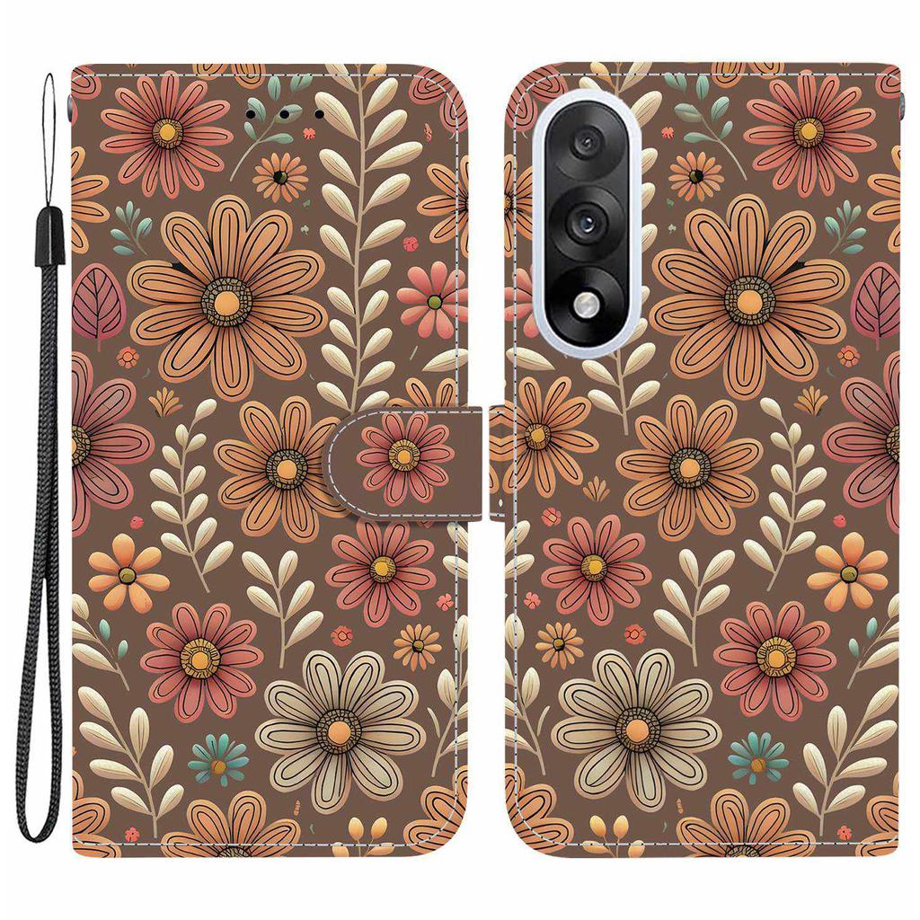 For OnePlus Nord 5 5G/Ace 5 Ultra 5 5G Wallet Case Pattern Printing Leather Stand Phone Cover with Strap