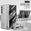 Galaxy Z Fold8 Case With Dual Hinge Support Pen Slot Electroplated Transparent Full Coverage Protective Cover