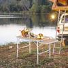 3ft Aluminium MDF-Top Folding Picnic Table Portable Camping Table