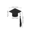 Fashion Creative Mini Doctorial Hat Tassel Cap Red Wine Bottle Decoration Christmas Holiday Table Decoration Mini Doctorial Hat