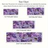 1Pcs Pastoral Style Purple Lilac Flower Non-Slip Washable Area Rug Runner for Entryway, Living Room, Bedroom & Patio
