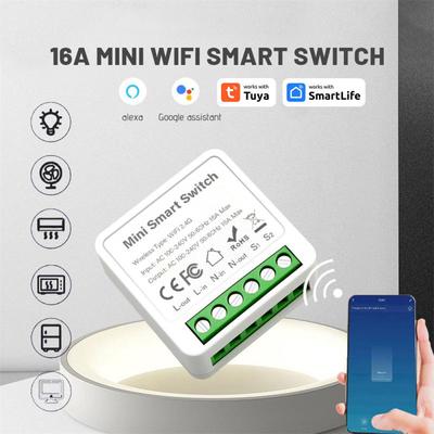 Tuya Wifi/Zigbee 16A Mini Smart Switch 1/2/3/4 Gang Support 2-way Control Switches For Smart Life Alexa Google Home Yandex Alice