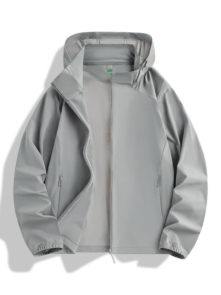 Unisex Summer UV Protection Hooded Windbreaker: Lightweight Nylon Ice Silk Fishing Suit