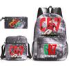 Cr7 Youth Fashion Children'S Student Schoolbag 3-Piece Set