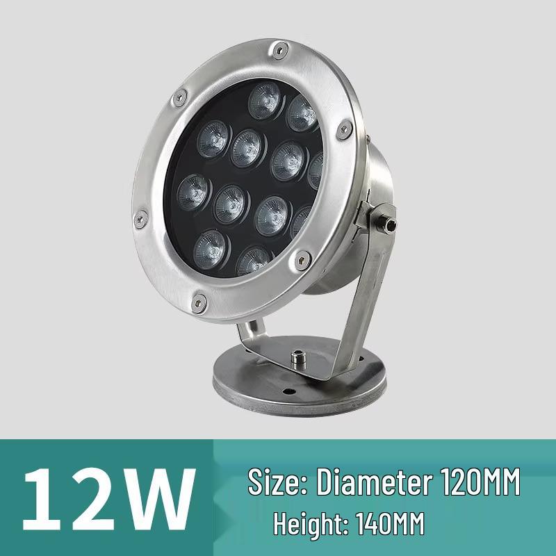 LED Waterproof Pond Spotlight: Aquarium & Fish Pond Light with 12V 3W/6W/12W Options