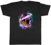 TRex Face Unisexs TShirt Dinosaur Head Paint Splash Unisex Tee Gift