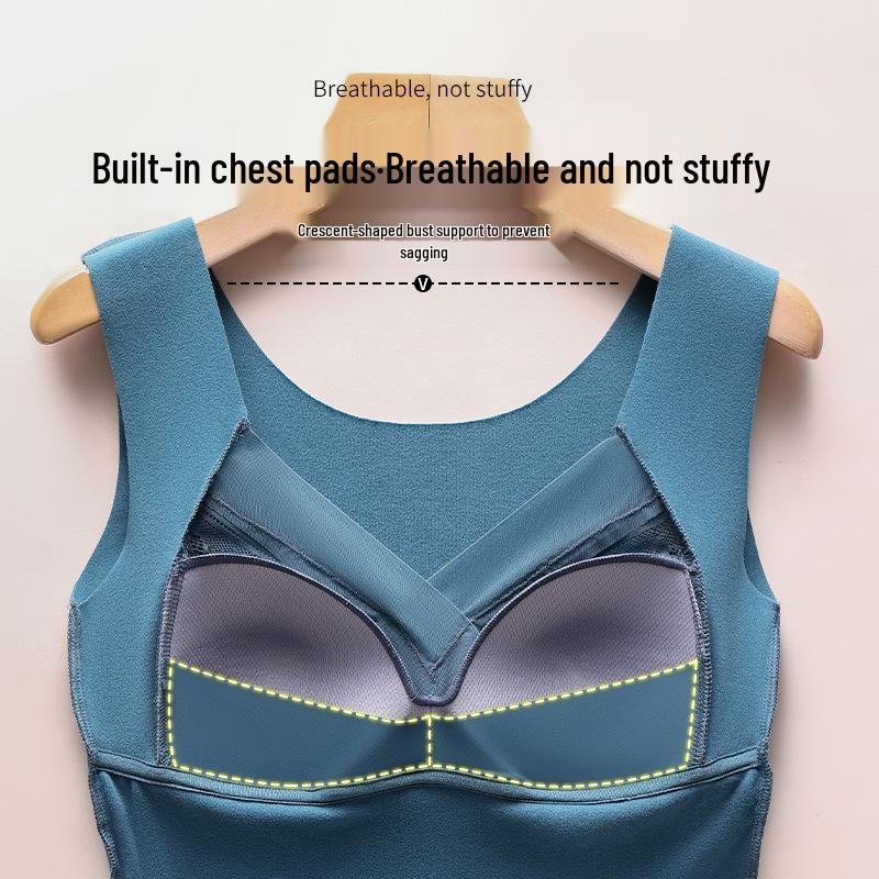 Dámská hřejivá oboustranná fleecová vesta s hrudní vložkou - Podzimní/zimní zeštíhlující základní vrstva a hřejivé spodní prádlo