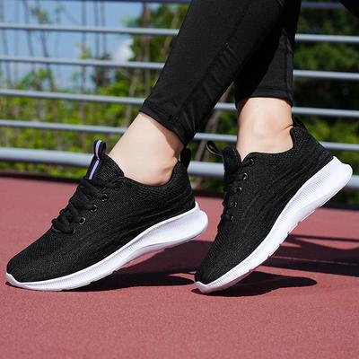 Spring New Women's Shoes Casual Sports Shoes Fashionable Versatile Flying Woven Mesh Walking Breathable Lightweight Running Shoes