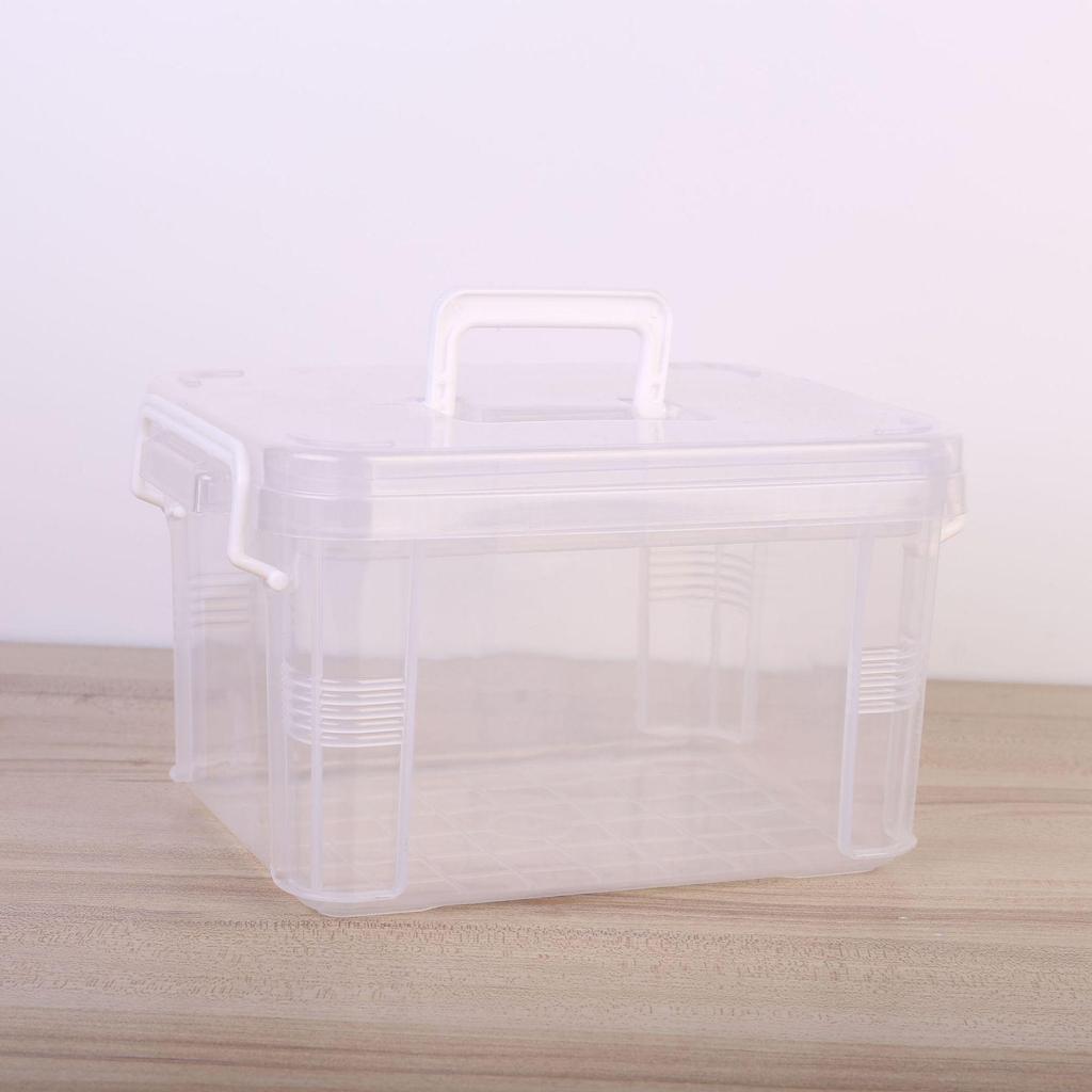 Extra Large Double-Layer Handheld Medicine and First Aid Storage Box