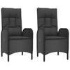 Ensemble de jardin - Maison Exclusive - 3 pièces - Noir - Avec coussins