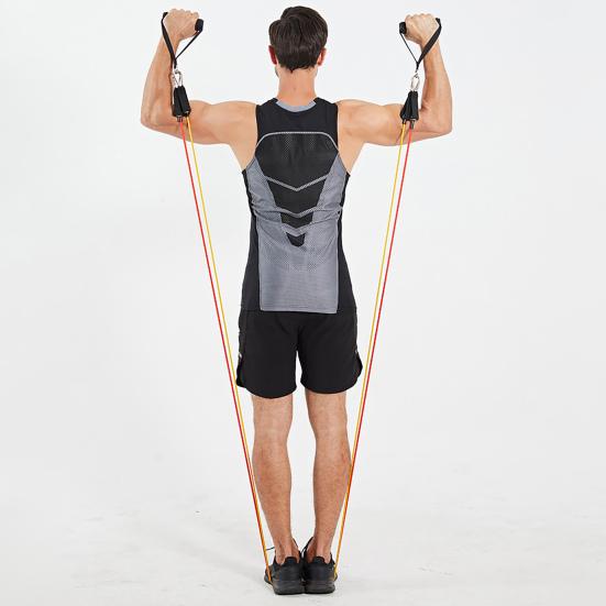 11 Pcs Resistance Bands Set Stretch Exercise Bands with Handles Home Gym Workout Bands Up To 100lbs for Physical Therapy Strength Training