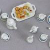 Puppenhauszubehör 1/12 Küche Miniatur 15 Stück Mini Porzellan Blume Teetasse Set Puppenhaus Dekor Simulation Puppenhaus Dekoratives Zubehör